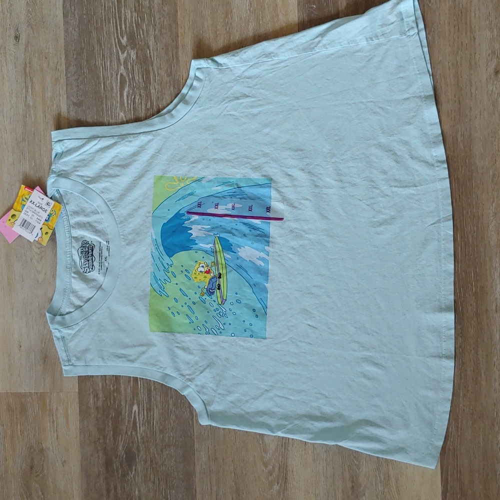 NWT Spongebob Squarepants Women's Graphic Tank Top Blue Size XXL
